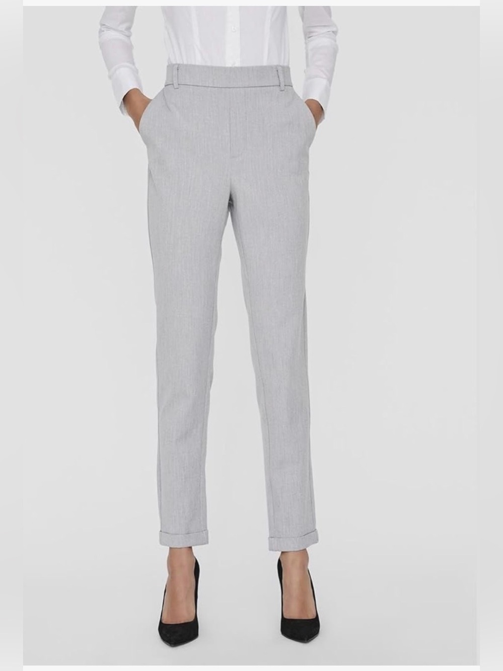 Vero Moda Gray Tailored Dress Pants
